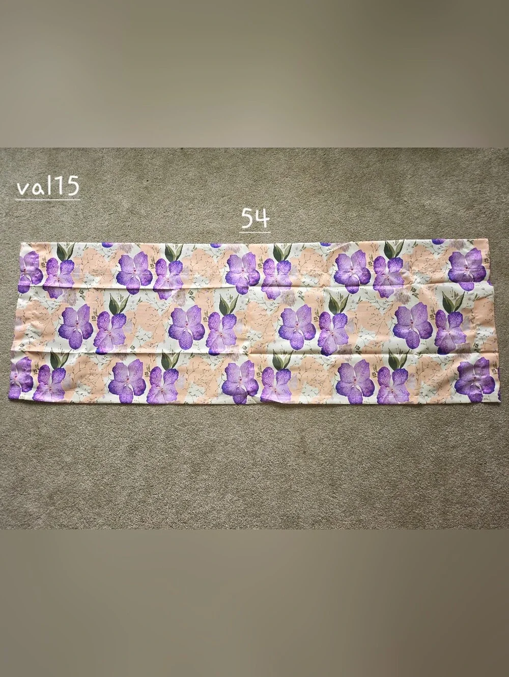 Floral Purple and Peach Window Valance